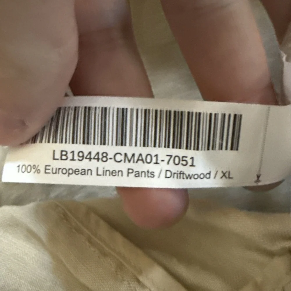 Quince Pants 100% European Linen Women XL Elastic Waist Pull On Driftwood Beige - Picture 4 of 10